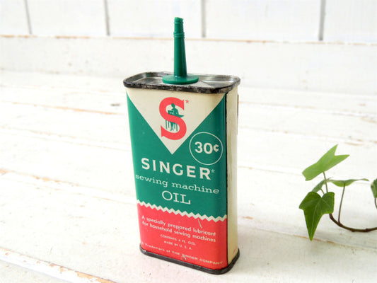【SINGER】シンガー ミシン・アンティーク・オイル缶・油差し・USA・OIL