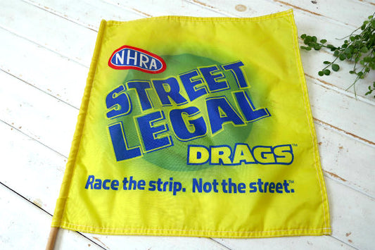 NHRA STREET LEGAL DRAGS ドラッグレース・ヴィンテージ・フラッグ・旗・USA