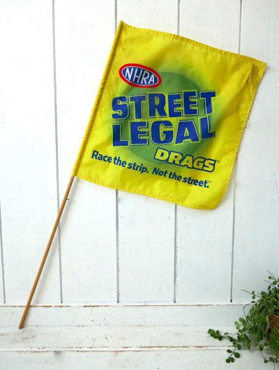 NHRA STREET LEGAL DRAGS ドラッグレース・ヴィンテージ・フラッグ・旗・USA
