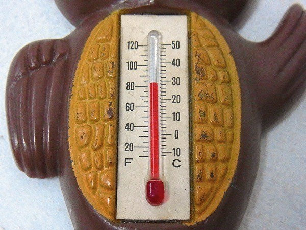 フクロウ型の小さなヴィンテージ・温度計/サーモメーター USA