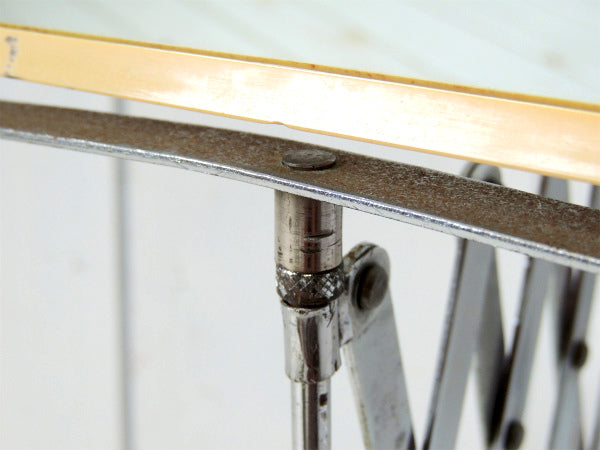 長方形 ミラー・アイアン製・ヴィンテージ・シェービングミラー スイングミラー 鏡 USA