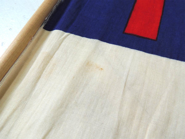 クリスチャンフラッグ 十字架・キリスト教・木製ポール付き・アンティーク・フラッグ・旗 ・教会②