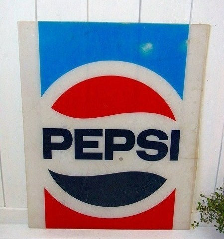 【PEPSI】ペプシ・特大サイズ・70’sヴィンテージ・サイン/看板　USA