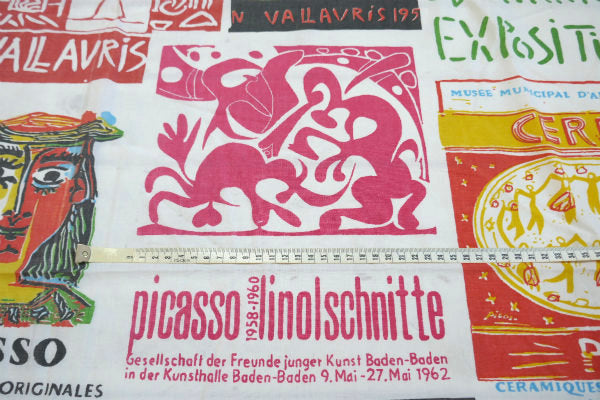 Picasso パブロ ピカソ 6作品  アート 70's ヴィンテージ ユーズドシーツ ベッドシーツ 生地 (ボックスタイプ)