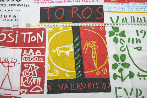 Picasso パブロ ピカソ 6作品  アート 70's ヴィンテージ ユーズドシーツ ベッドシーツ 生地 (ボックスタイプ)