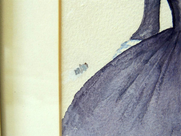 WALL ART 1910~1930s・アールデコ 女性・人物画・アンティーク・額縁・木製フレーム