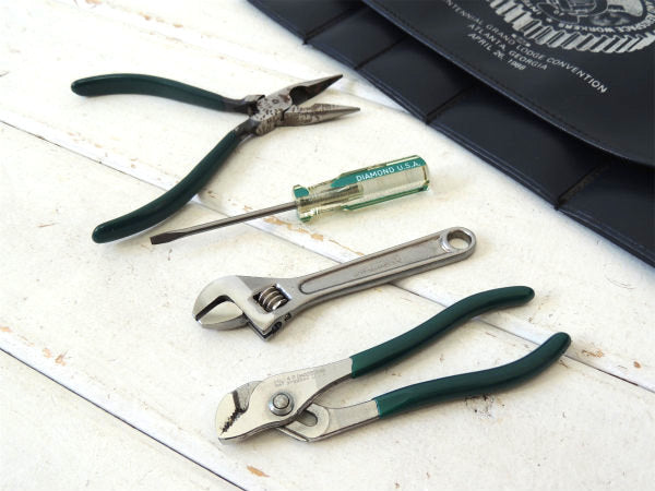 1980年代・ヴィンテージ・ツールバッグ+DIAMOND U.S.A. 工具 4点付き