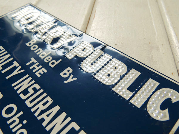 OHIO オハイオ州 保険会社 ビンテージ アドバタイジング 卓上&壁掛け サインプレート 看板 USA