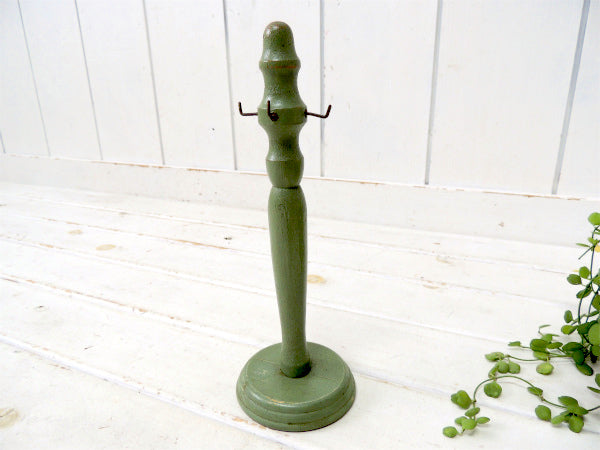 ミントグリーン 木製 ヴィンテージ  卓上 アクセサリースタンド ジュエリーホルダー  USA