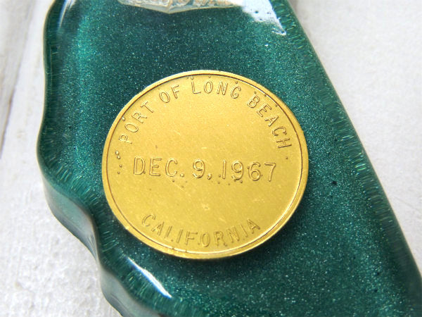 クイーン・メリー 1967年・QUEEN MARY 客船・カリフォルニア・ヴィンテージ・ペーパーウェイト・文鎮 ステーショナリー