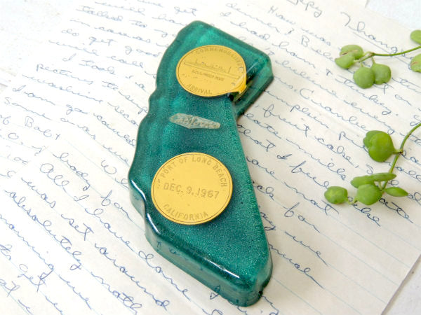 クイーン・メリー 1967年・QUEEN MARY 客船・カリフォルニア・ヴィンテージ・ペーパーウェイト・文鎮 ステーショナリー