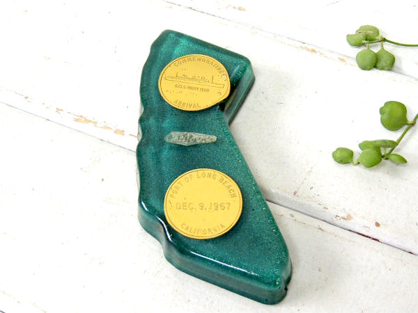 クイーン・メリー 1967年・QUEEN MARY 客船・カリフォルニア・ヴィンテージ・ペーパーウェイト・文鎮 ステーショナリー