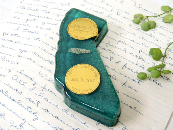 クイーン・メリー 1967年・QUEEN MARY 客船・カリフォルニア・ヴィンテージ・ペーパーウェイト・文鎮 ステーショナリー