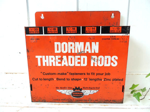 1960's~ DORMAN メタル製・ヴィンテージ・オートパーツ・店舗什器・シェル・工具ケース