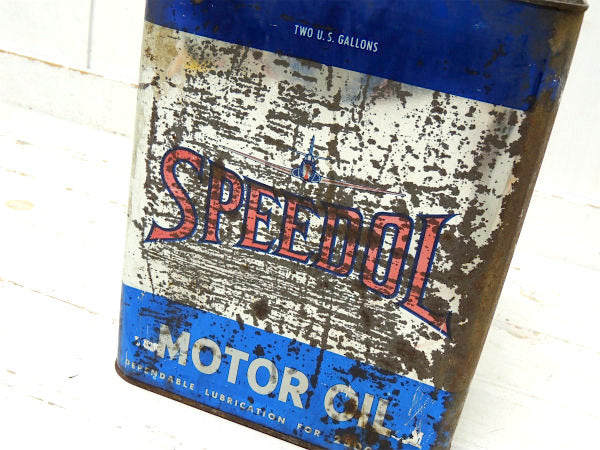 SPEEDOL MOTOR OIL・モーターオイル ヴィンテージ・オイル缶 ガレージ・USA