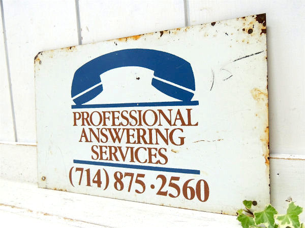 FEDERAL ALARM 警報 電話機 スチール製 PROFESSIONALヴィンテージ 両面サイン 看板 USA