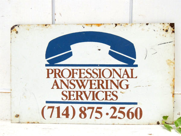 FEDERAL ALARM 警報 電話機 スチール製 PROFESSIONALヴィンテージ 両面サイン 看板 USA