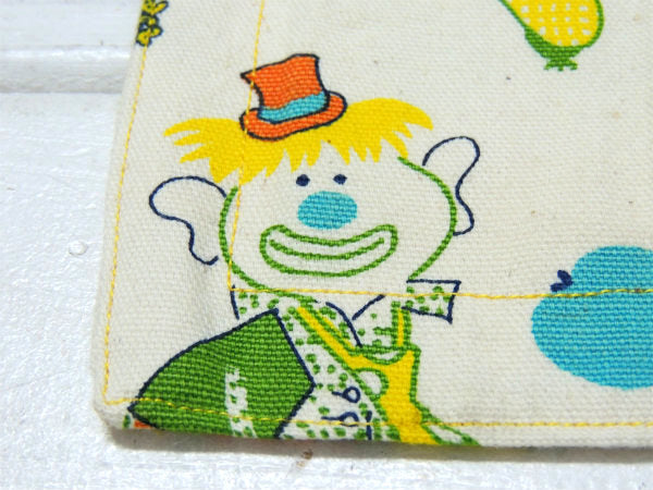 ピエロ 動物 お菓子柄 ポケット付き 子供用 ヴィンテージ ランチョンマット プレイスマット②