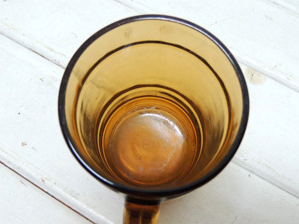 【Fire King】ファイヤーキング・アンバー色・バレルマグ・レンジャーマグ・食器 USA