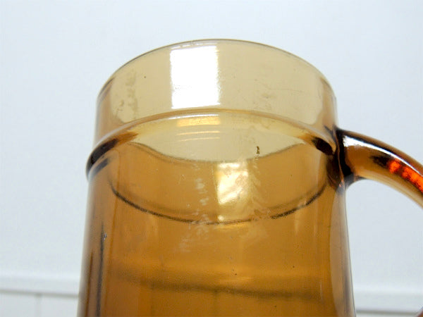 【Fire King】ファイヤーキング・アンバー色・バレルマグ・レンジャーマグ・食器 USA