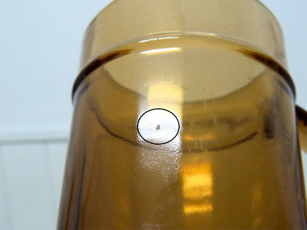 【Fire King】ファイヤーキング・アンバー色・バレルマグ・レンジャーマグ・食器 USA