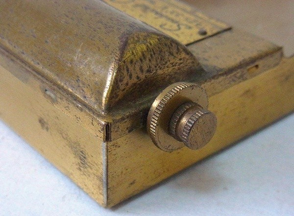 【パークシャーマン】真鍮製・メモトレイ付き・アンティーク・デスクカレンダー USA