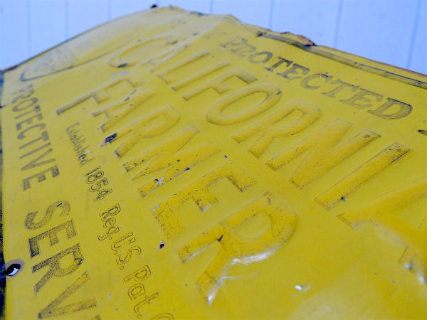 1854y カリフォルニア 農園 The California Farmer アンティーク  ブリキサイン 看板 1910年代〜1930年