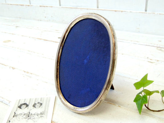 【W&H925】アンティーク・フォトフレーム・ガラス・シルバー&木製フレーム・写真たて