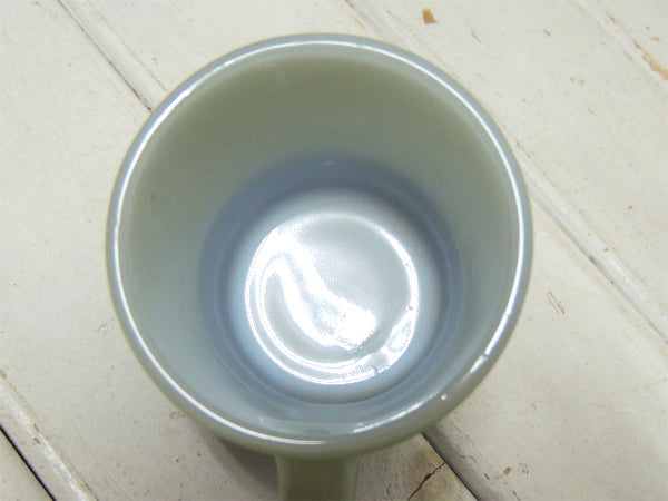 【FireKing】ファイヤーキング・灰×黒・スタッキング・マグカップ・Cハンドル・食器 USA