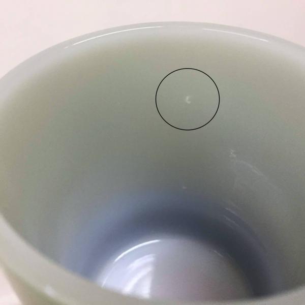 【FireKing】ファイヤーキング・灰×黒・スタッキング・マグカップ・Cハンドル・食器 USA