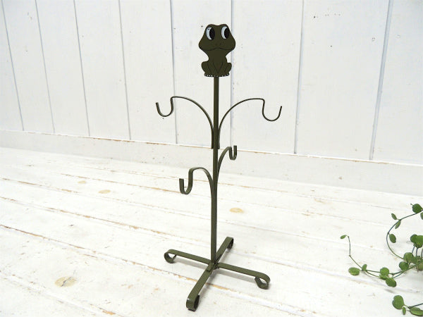 Sears シアーズ・睡蓮&カエル・陶器製・1978年・ヴィンテージ・マグカップ&マグツリー