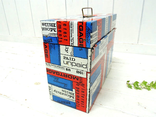 PORTA FILE ポップデザイン 英数字 ヴィンテージ ファイルケース 書類ケース USA