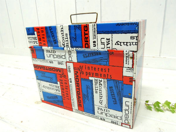 PORTA FILE ポップデザイン 英数字 ヴィンテージ ファイルケース 書類ケース USA