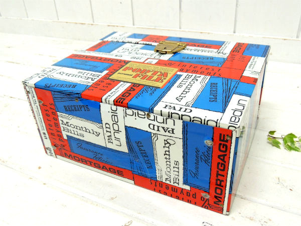 PORTA FILE ポップデザイン 英数字 ヴィンテージ ファイルケース 書類ケース USA