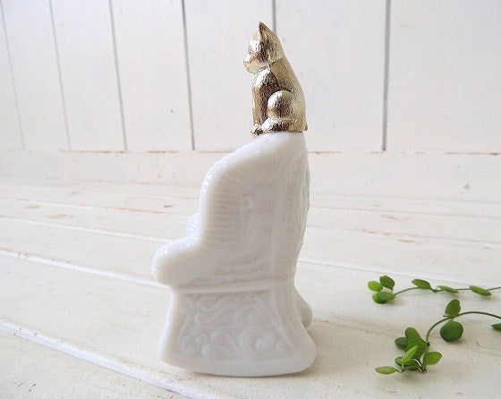 【AVON】エイボン・イスに座った可愛いネコ・アンティーク・箱付き・コロンボトル/香水瓶