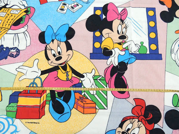 【ミニーマウス】ディズニー・カラフルなヴィンテージ・ユーズドシーツ(ボックスタイプ) USA