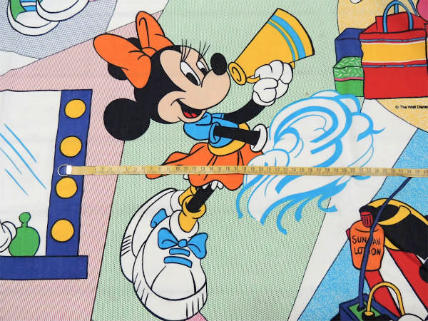 【ミニーマウス】ディズニー・カラフルなヴィンテージ・ユーズドシーツ(ボックスタイプ) USA