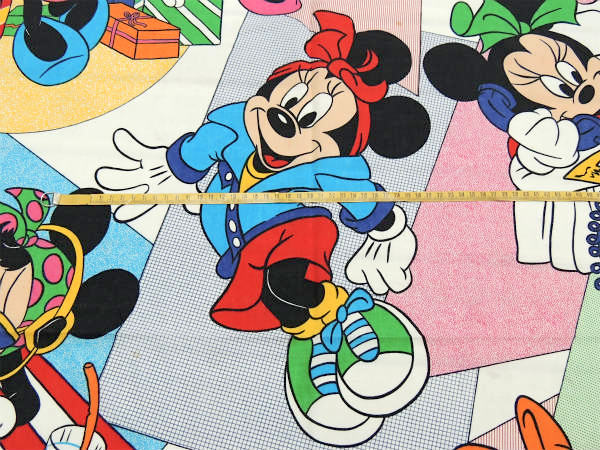 【ミニーマウス】ディズニー・カラフルなヴィンテージ・ユーズドシーツ(ボックスタイプ) USA