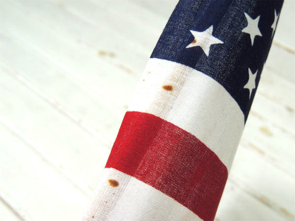 アメリカンフラッグ・50★ 美品・ビッグサイズ・USA 星条旗・木製ポール・ヴィンテージ・旗