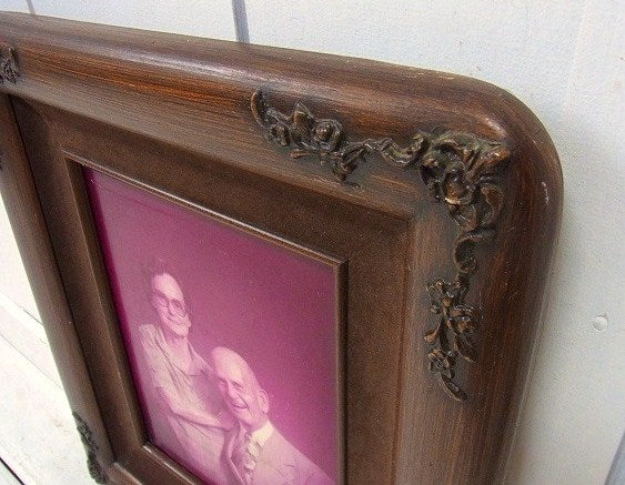 セピア写真入り・木製・アンティーク・フォトフレーム/額縁 USA