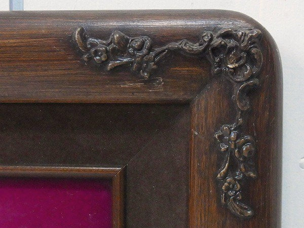 セピア写真入り・木製・アンティーク・フォトフレーム/額縁 USA