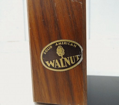 【UFCW】ウォルナット材・地球儀モチーフ・70'sヴィンテージ・ブックエンド/ブックスタンド