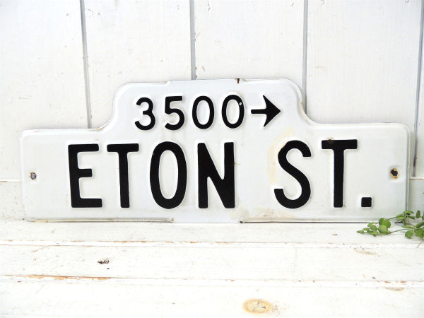3500→・ETON ST. ホーロー製・ヴィンテージ・ストリートサイン・看板・USA