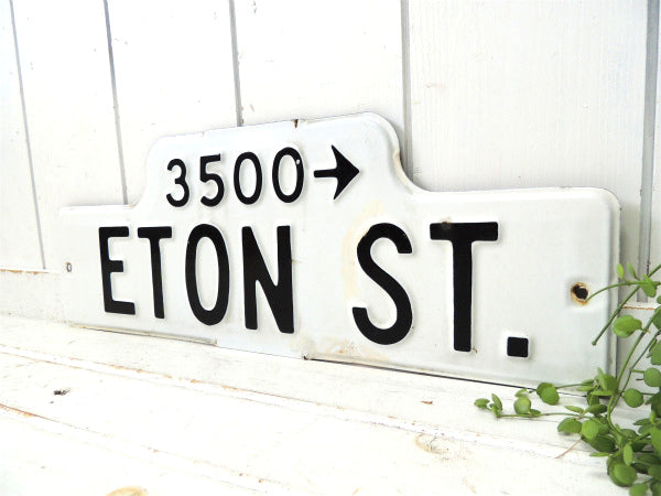 3500→・ETON ST. ホーロー製・ヴィンテージ・ストリートサイン・看板・USA