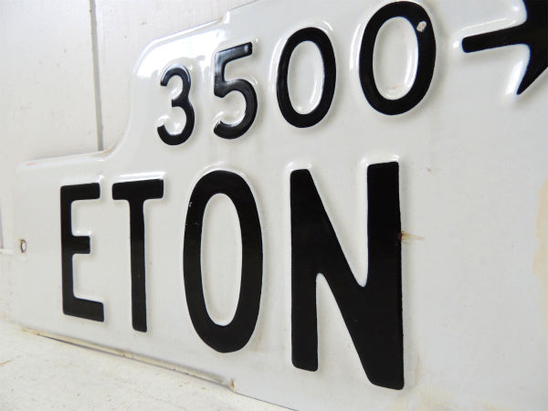 3500→・ETON ST. ホーロー製・ヴィンテージ・ストリートサイン・看板・USA