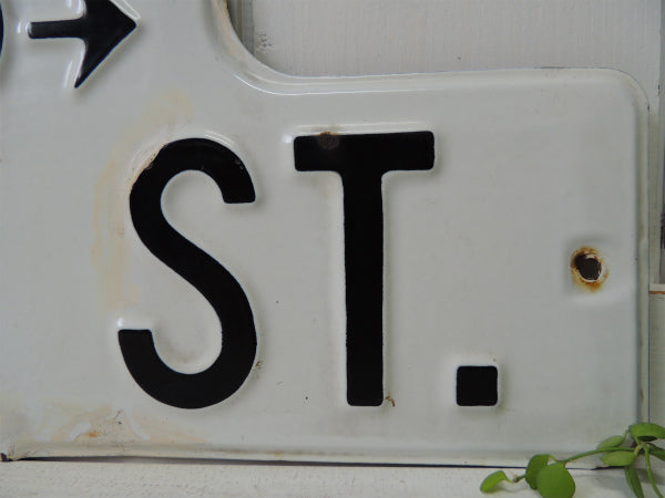 3500→・ETON ST. ホーロー製・ヴィンテージ・ストリートサイン・看板・USA