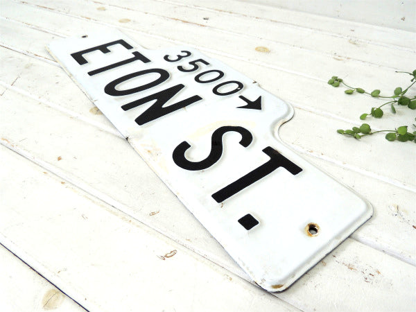 3500→・ETON ST. ホーロー製・ヴィンテージ・ストリートサイン・看板・USA