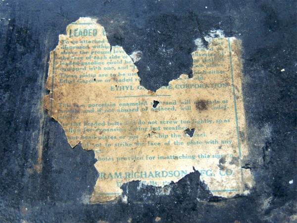 CONTAINS LEAD アドバタイジング・ヴィンテージ・ホーローサイン・看板・ガレージ・US