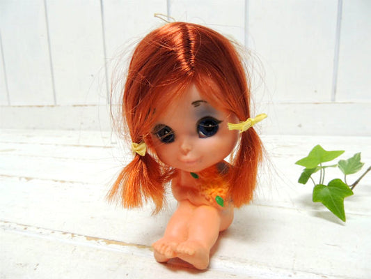 KAMAR・BigEye カマー・花束・少女・1968年・アンティーク・ドール 人形 ソフビドール