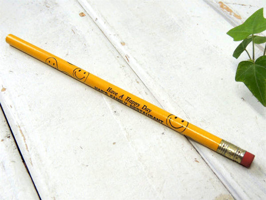 【Have A Happy Day】スマイル・笑顔・ヴィンテージ・アドバタイジング・鉛筆・レストラン